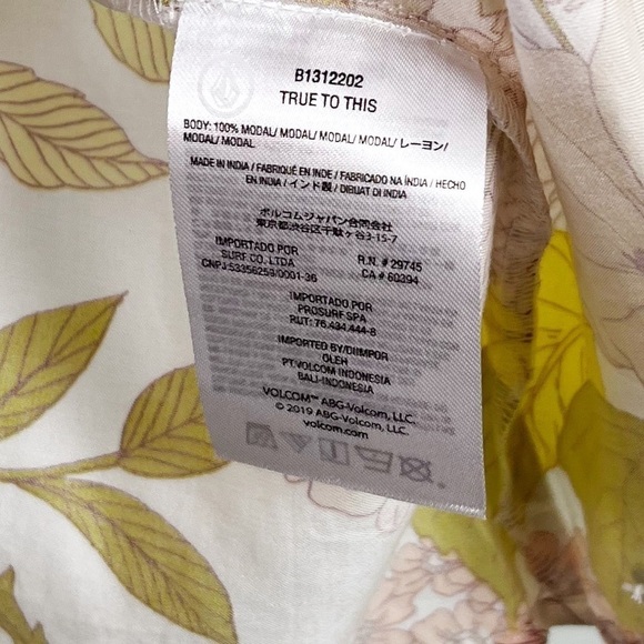 NWT Volcom Happy Clouds Floral Ruffle Sleeveless Mini Dress - Picture 11 of 11